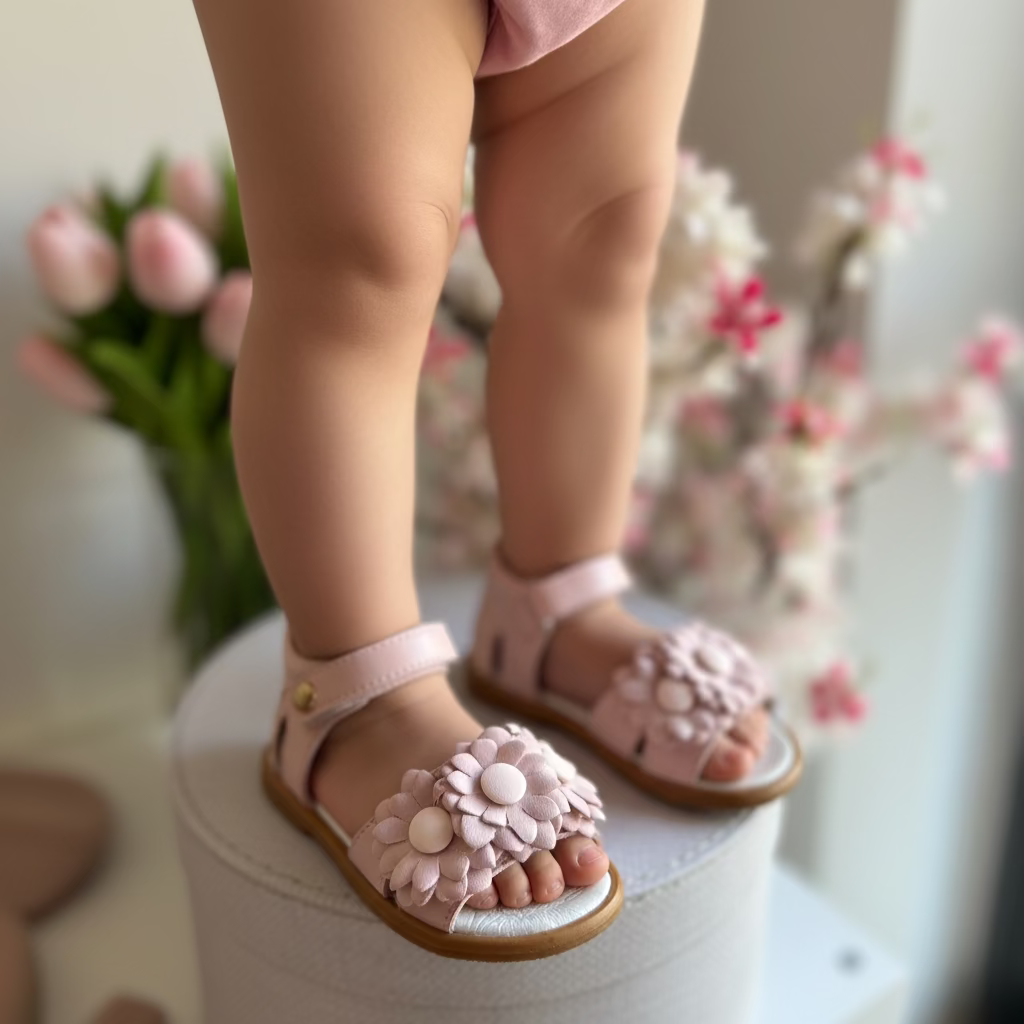 ANDANINES sandali eleganti con fiori Rosa e plantare anatomico - Be Brave Boutique