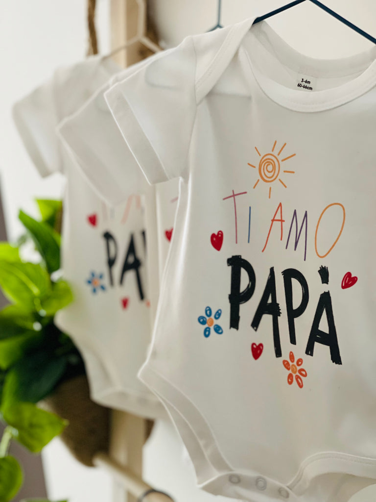 Body in 100% cotone Festa del Papà 2023 personalizzabile Ti amo Papà – Be  Brave Boutique