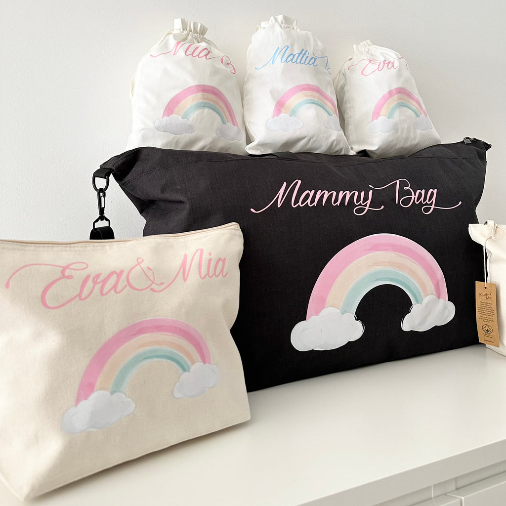 Set Borsone Family Arcobaleno adatto al parto - Be Brave Boutique