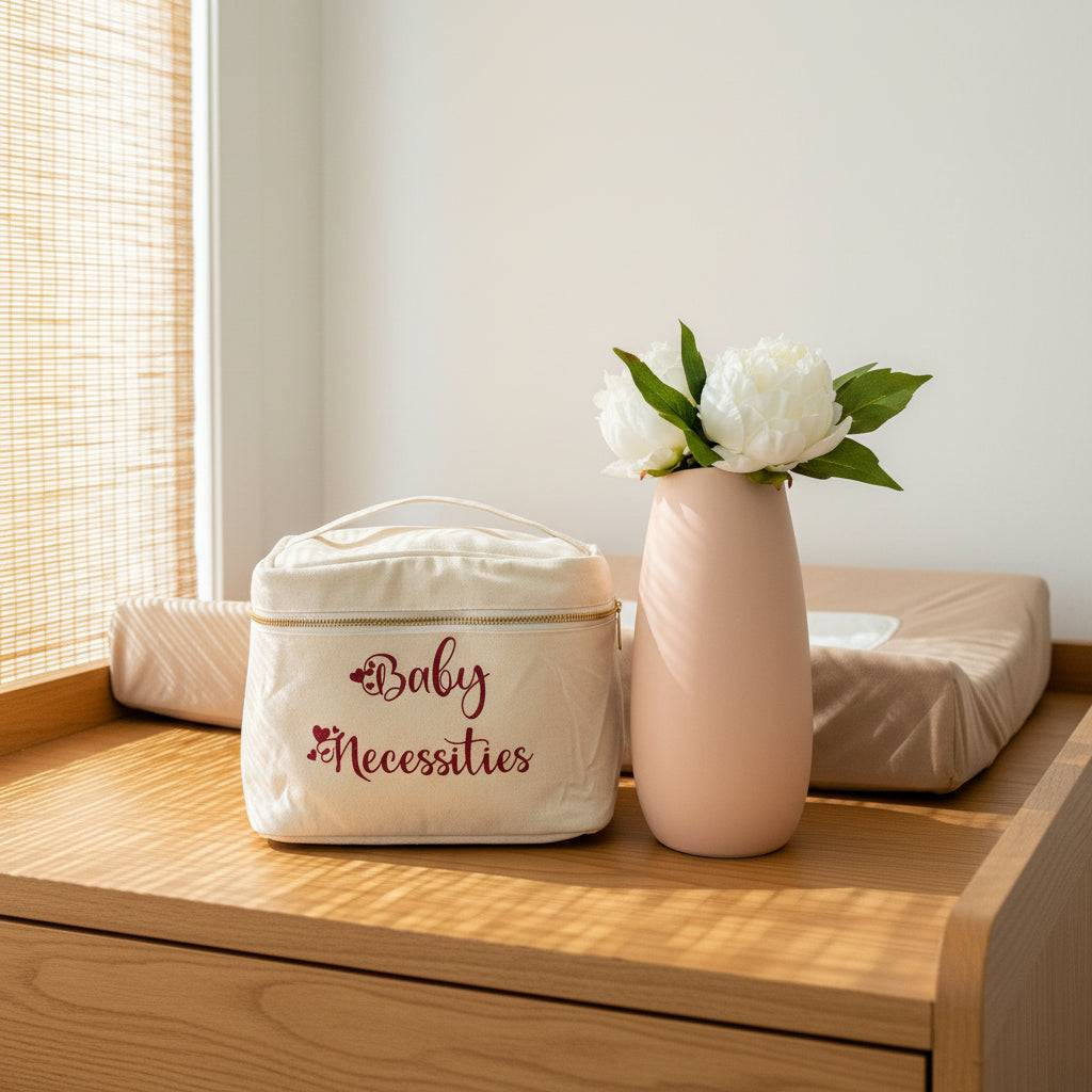 Beauty Case In cotone canvas Baby necessities - Be Brave Boutique