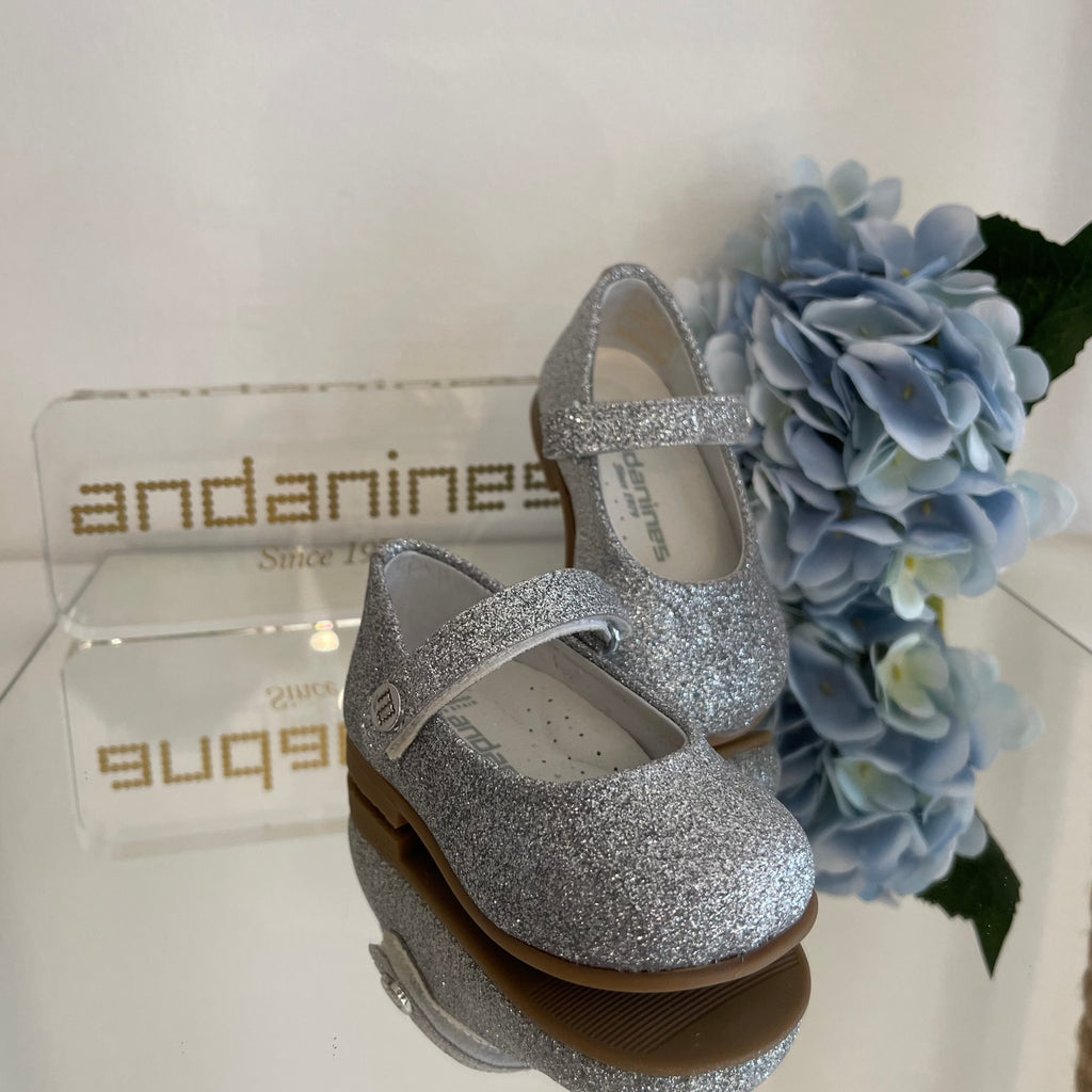 ANDANINES Ballerina Argento glitter - Be Brave Boutique
