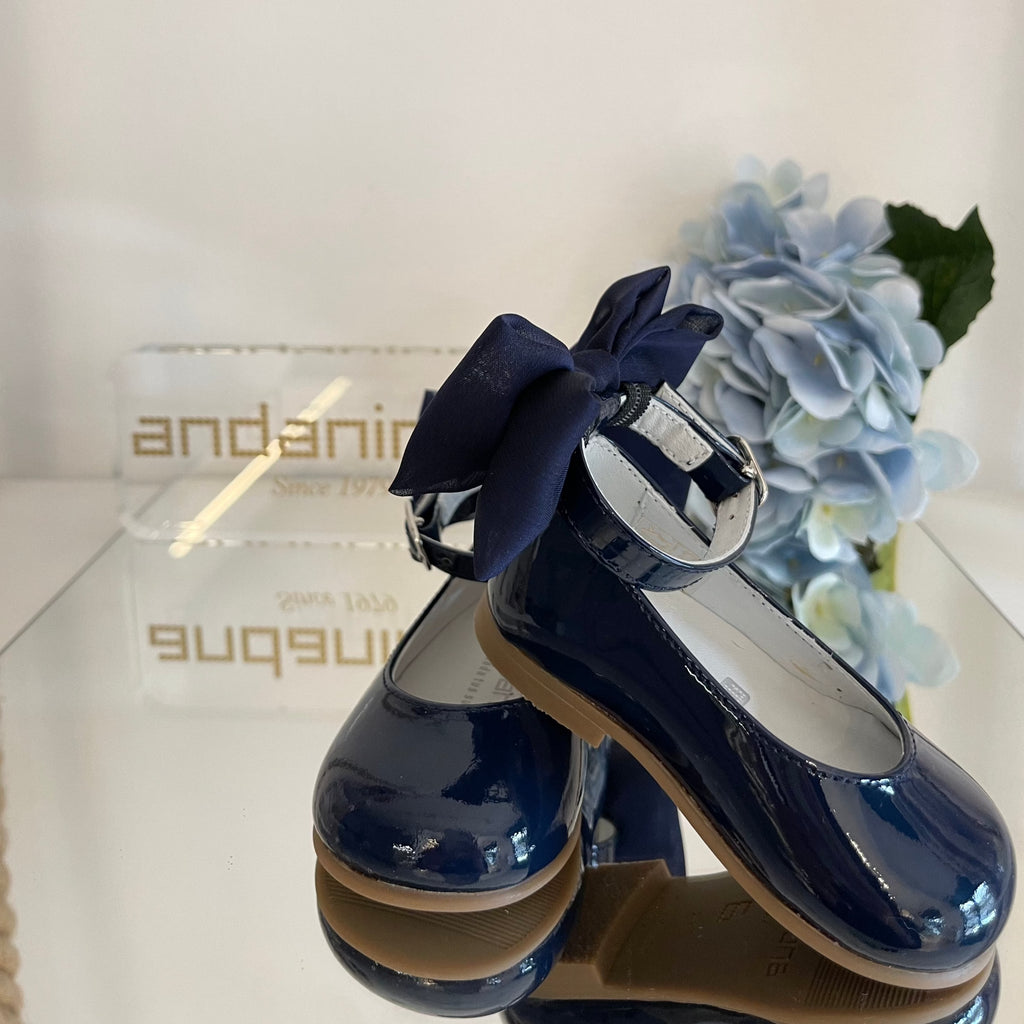 ANDANINES Ballerina con fiocco Blu navy - Be Brave Boutique