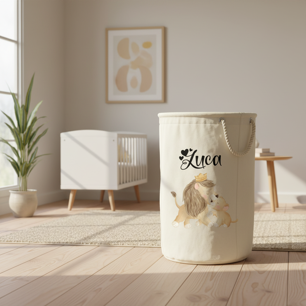 Cesta Porta giochi personalizzabile Leoni - Be Brave Boutique