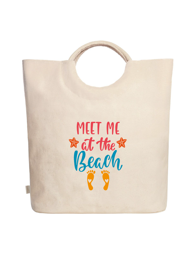 Borsa mare in cotone con manici arrotondati - Be Brave Boutique