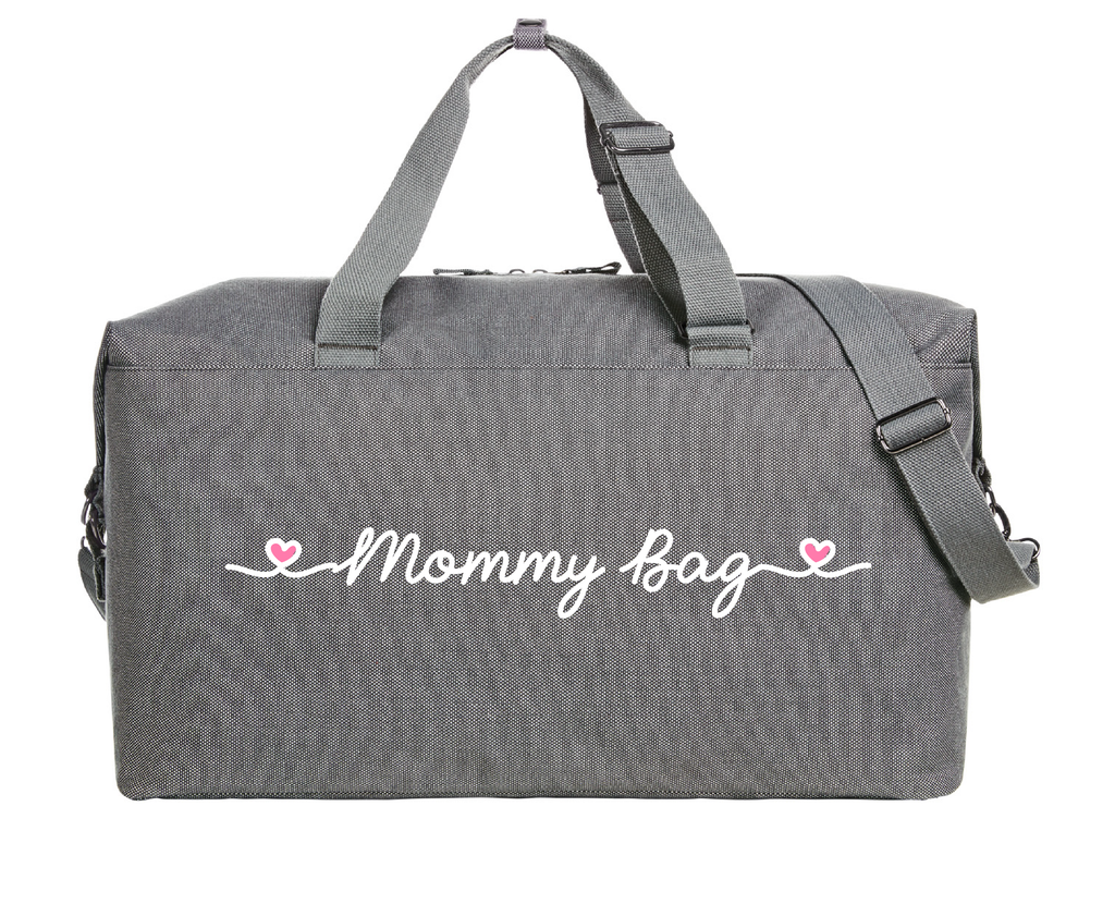 Borsone Mommy Bag Grey bianco/rosa - Be Brave Boutique