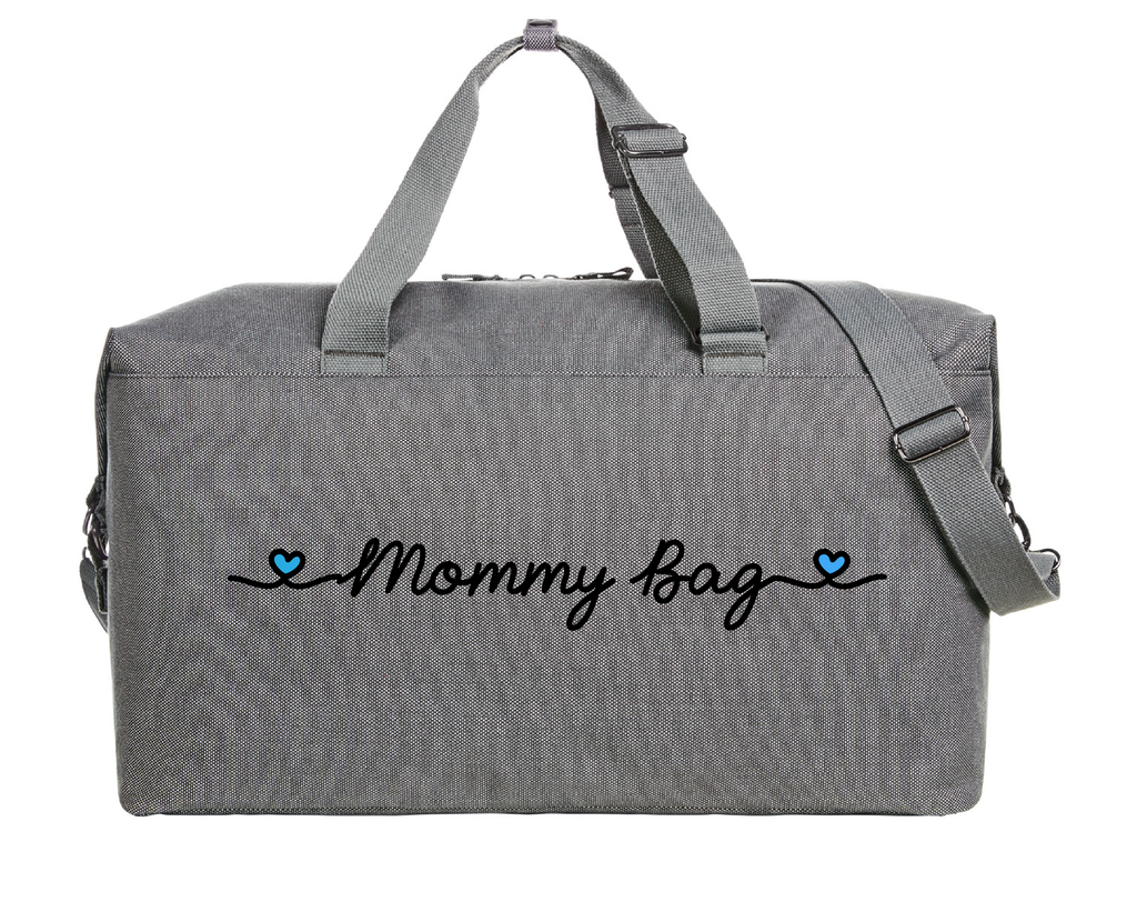 Borsone Mommy Bag Grey nero/azzurro - Be Brave Boutique