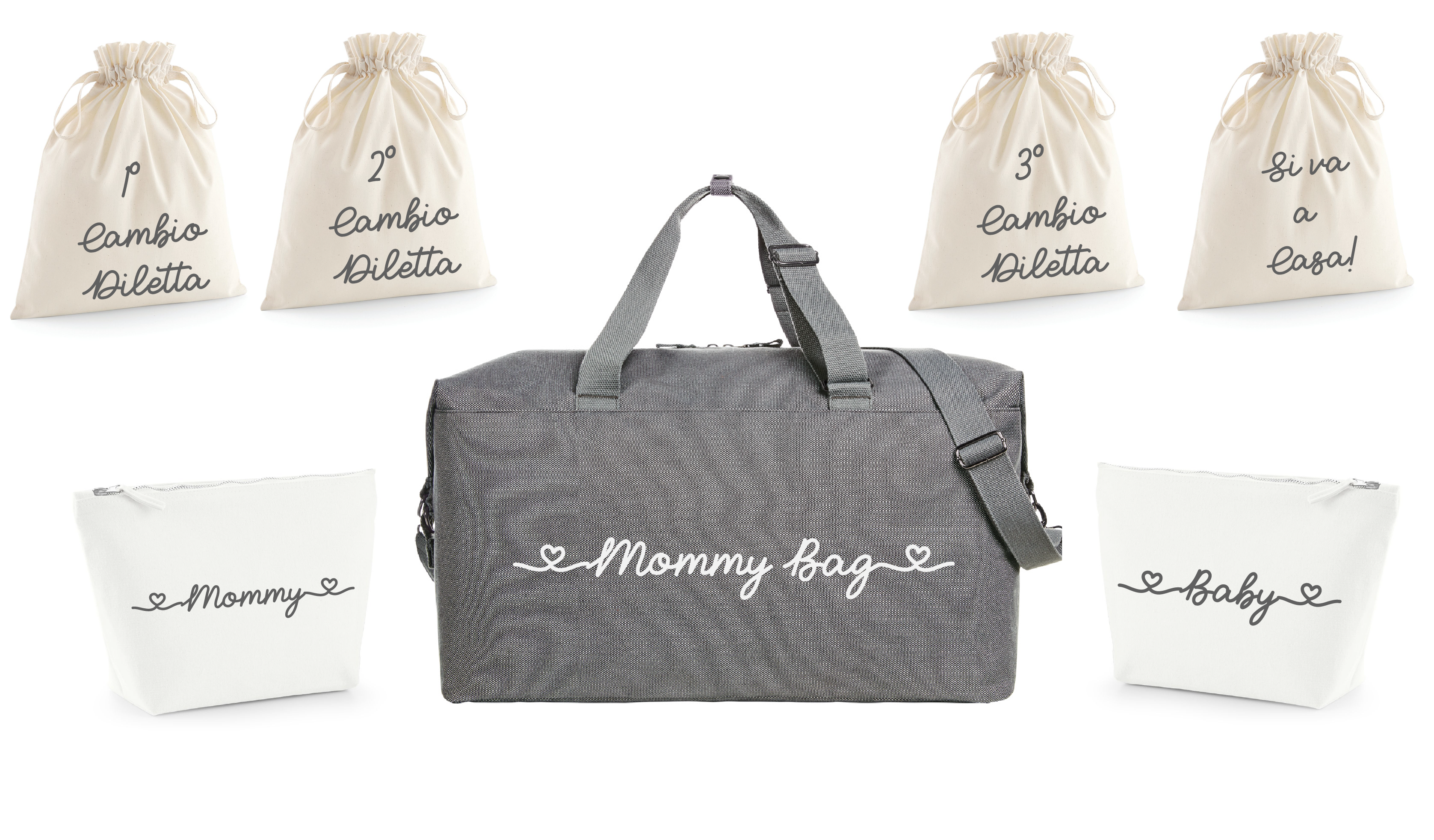 BORSONE MOMMY BAG, POCHETTE E SACCHI PRIMI CAMBI Personalizzabili