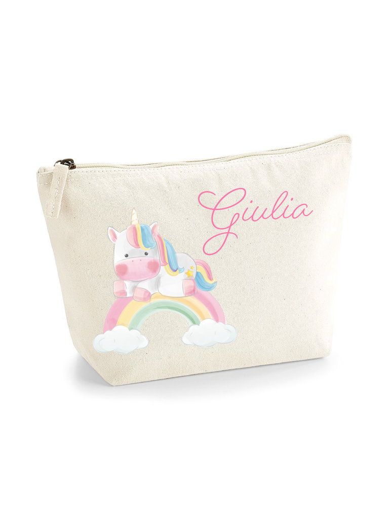 Pochette in cotone con unicorno personalizzabile - Be Brave Boutique